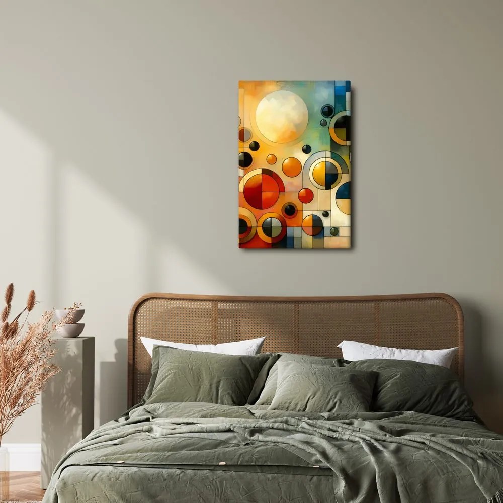 Quadro su tela – Astrazione con cerchi e colori