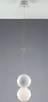 Lampadario a sospensione kiss sferica bianca 1 luce attacco g9 10x1...