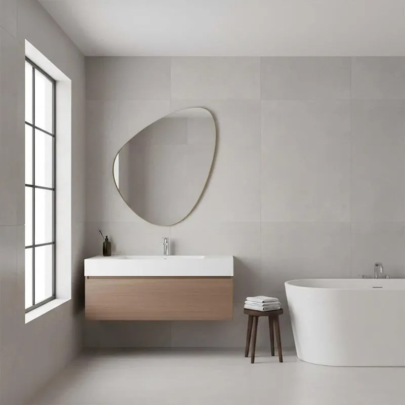 Specchio Board irregolare in polistirene oro 120 x 80 cm