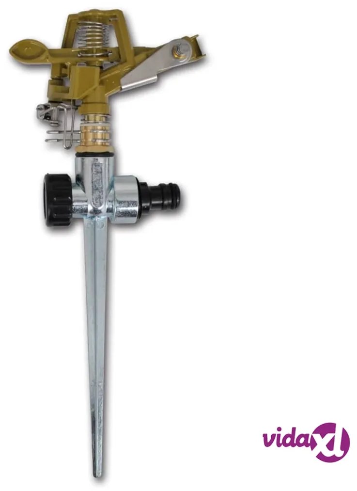 vidaXL Set 2 pz Spruzzatore giardino innaffiatura con picchetto metallo zinco