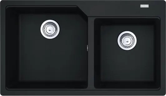 Lavello sopratop 2 vasche in fragranite nero FRANKE City L 50 x L 86 cm