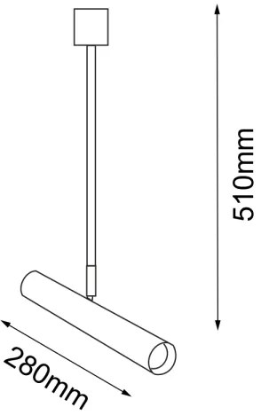 Amplex 8879 - Lampadario a sospensione con supporto rigido AKADI 1xGU10-MR11/15W/230V