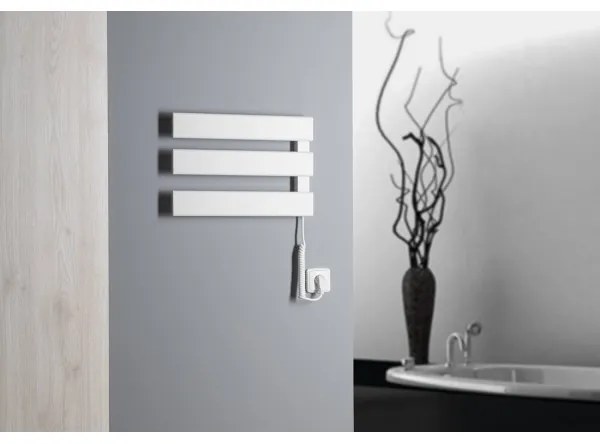 Aqualine - Portasciugamani elettrico ELVIS 50W/230V 34,2 cm bianco destra