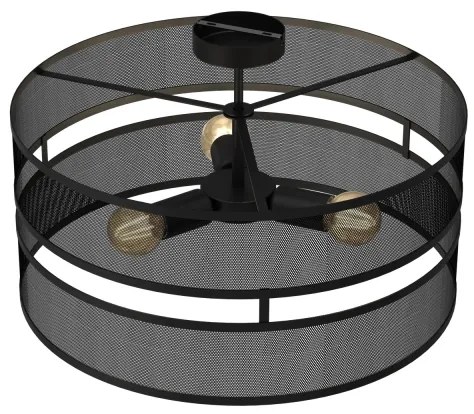 Surface-mounted lampadario GLUM 3xE27/60W/230V nero