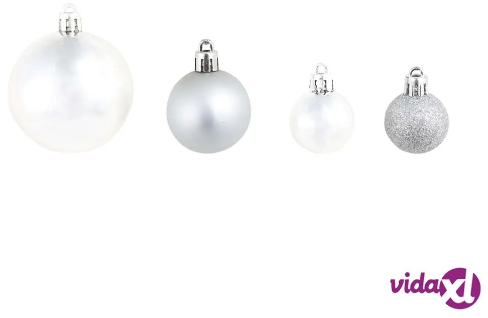 vidaXL Palline di Natale 100 pz Argento/Oro