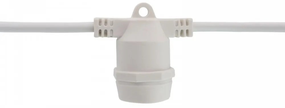 Catenaria da 10m IP65 con 10 Portalampada E27 Bianco Colore del corpo Bianco