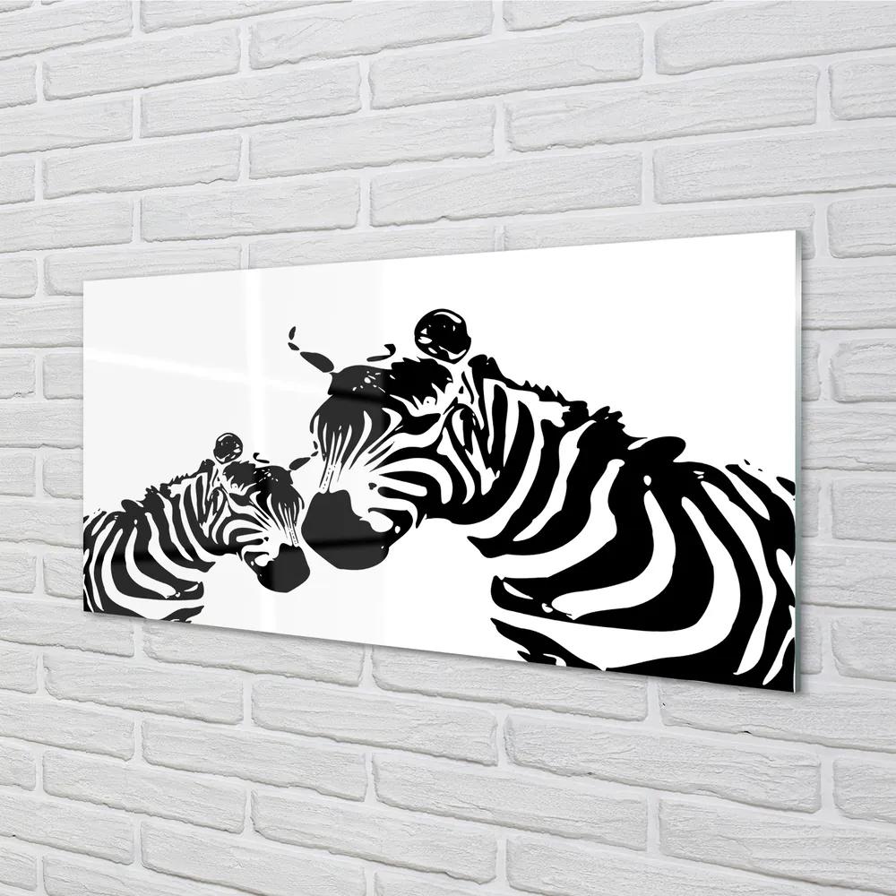 Quadro acrilico Zebre dipinte 100x50 cm