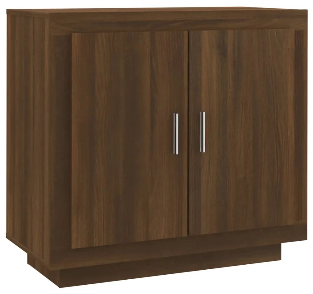 Credenza rovere marrone 80x40x75 cm in legno multistrato