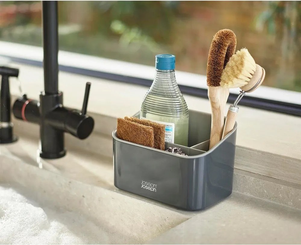 Supporto per detersivo grigio scuro in plastica SinkStore – Joseph Joseph