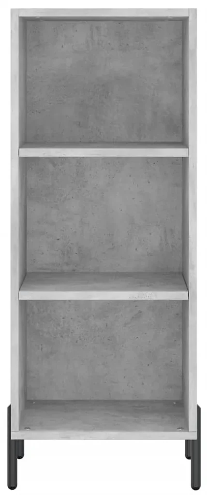 Credenza grigio cemento 34,5x32,5x90 cm in legno multistrato