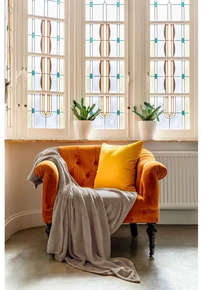 Copriletto grigio tortora in micropile 220x240 cm Plaid – Tiseco Home Studio