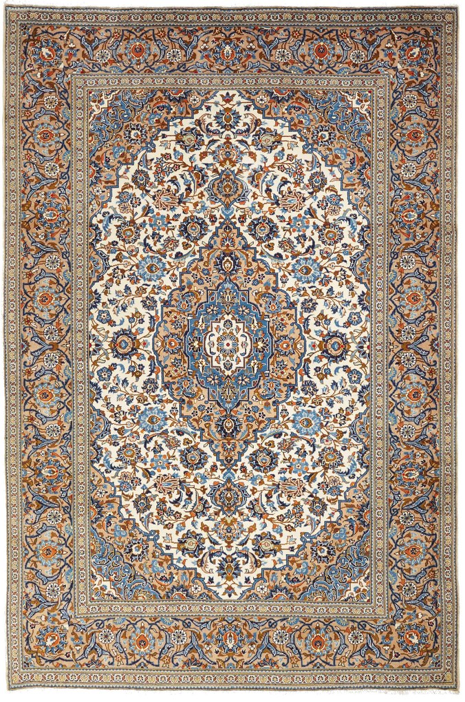 Kashan Tappeto persiano 200 x 300 Beige (Iran) Annodato A Mano