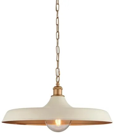 Endon 99999 - Lampadario a catena SABIAN 1xE27/10W/230V crema/oro