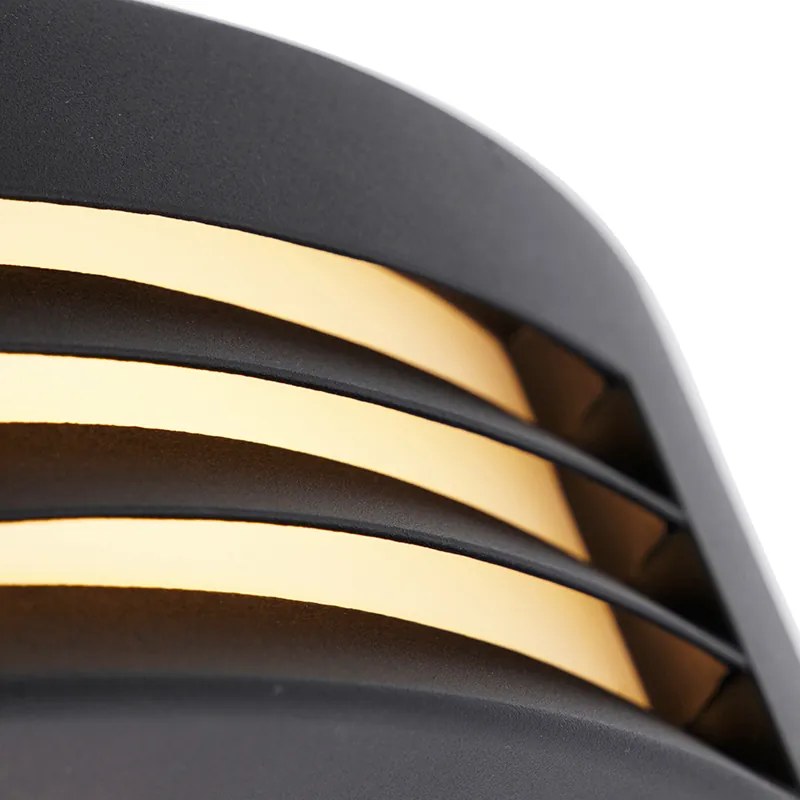 Lampada da parete esterna moderna nera IP44 - Hurricane 1