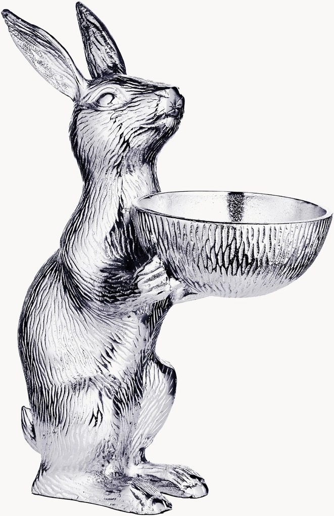 Coniglio decorativo con ciotola Bert, alt. 31 cm
