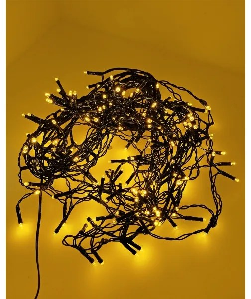 Catena luminosa LED da esterno 200 LED/230 V 7,6 m IP44 nero