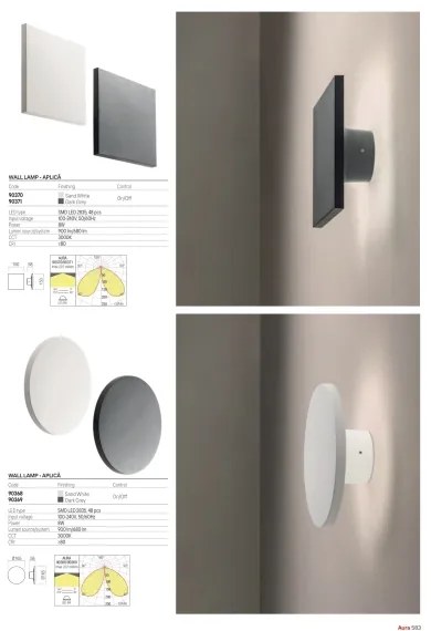 Redo 90369 - Applique da esterno AURA LED/8W/230V 3000K IP65 antracite