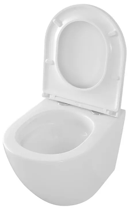 Wc sospeso Rimless con scarico a vortice e copriwc soft-close Tao