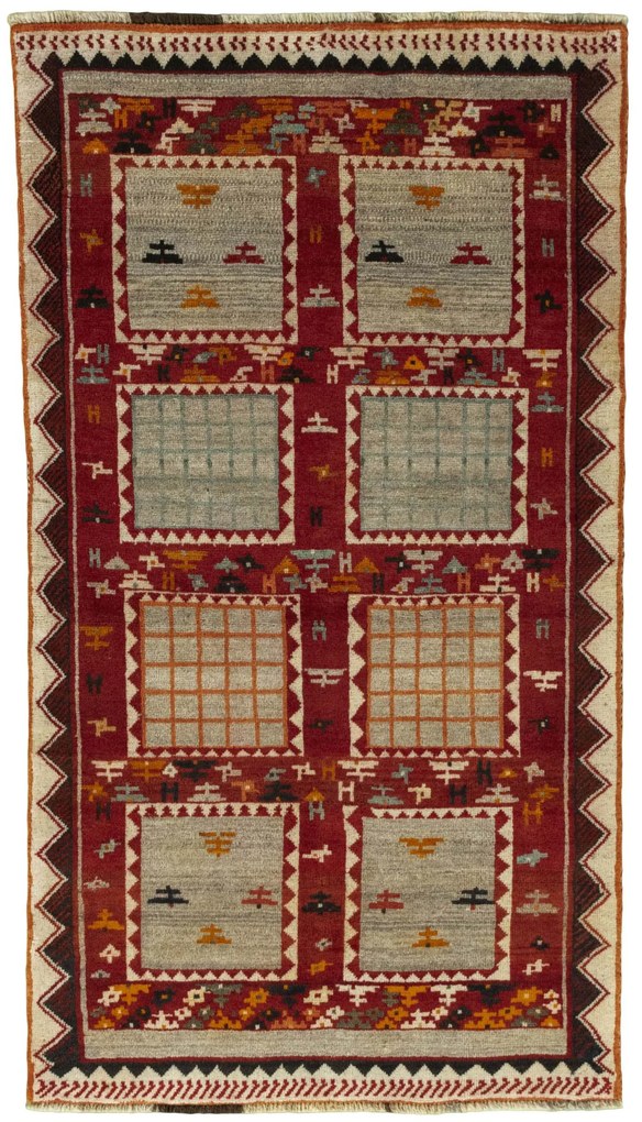 Gabbeh Tappeto persiano 110x190 Beige (Iran) Annodato A Mano