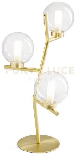 Camely lampada da tavolo 3 luci oro spazzolato attacco g9 d.12cm in...