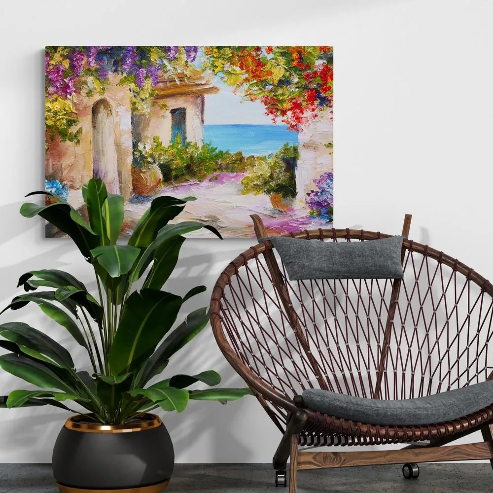 Quadro su tela – Casetta estiva sulla costa