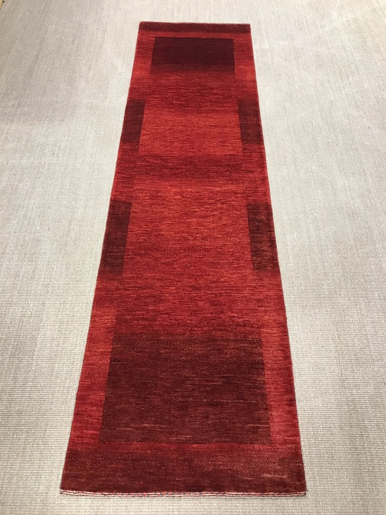 Loribaft Tappeto 290x80 Rosso (Iran) Annodato A Mano
