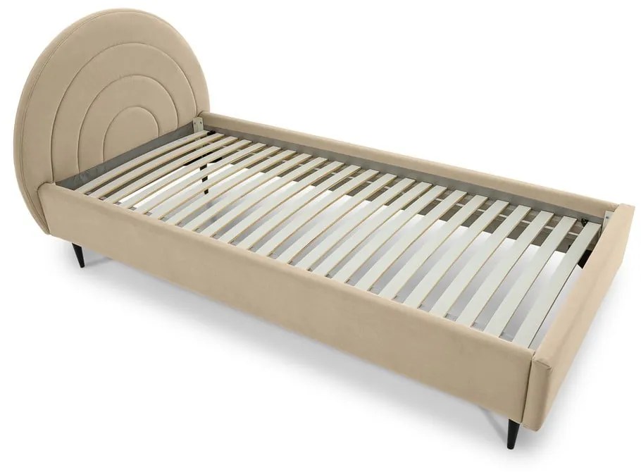 Letto per bambini beige con contenitore 120x200 cm Rainbow - Scandic