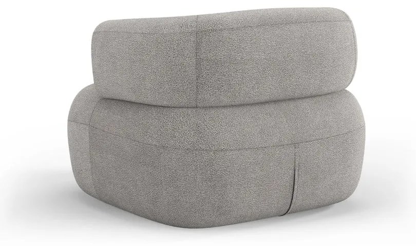 Poltrona grigio chiaro in tessuto bouclé Jenny - Micadoni Home