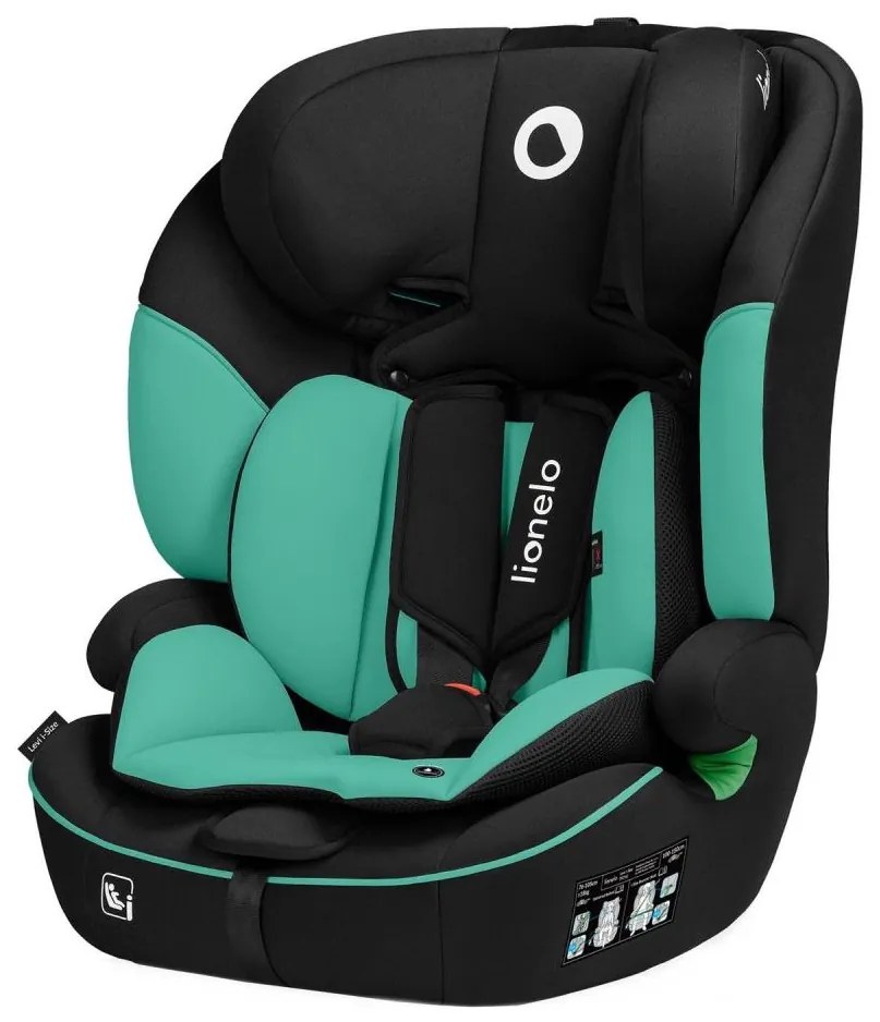 Lionelo - Seggiolino per auto LEVI i-Size da 76 a 150 cm Verde Smeraldo
