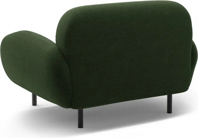 Poltrona verde con rivestimento in bouclé Poppy – Micadoni