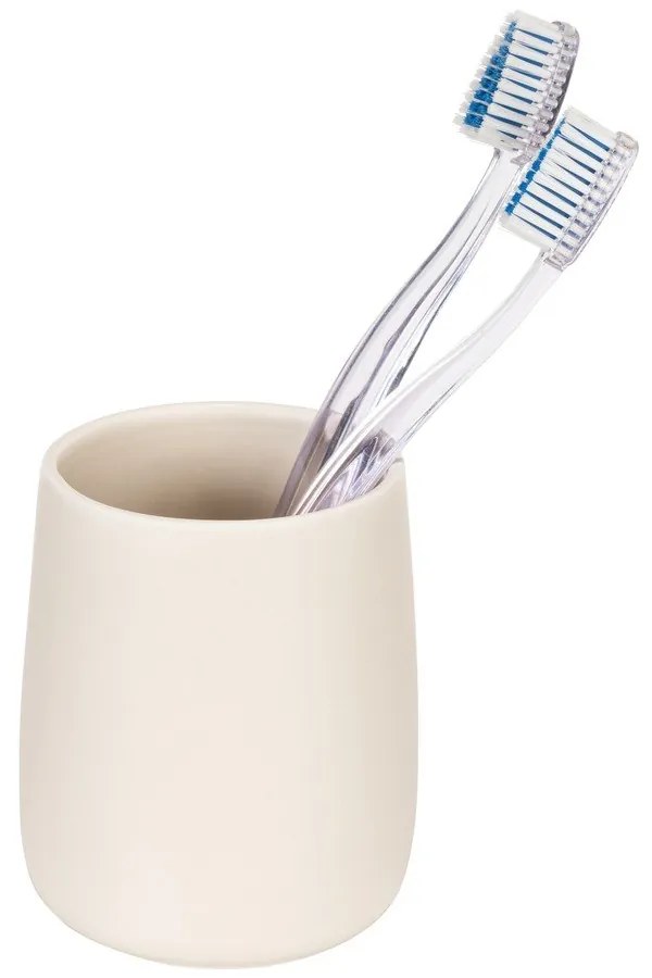 Tazza in ceramica color crema per spazzolini da denti Margo - Allstar