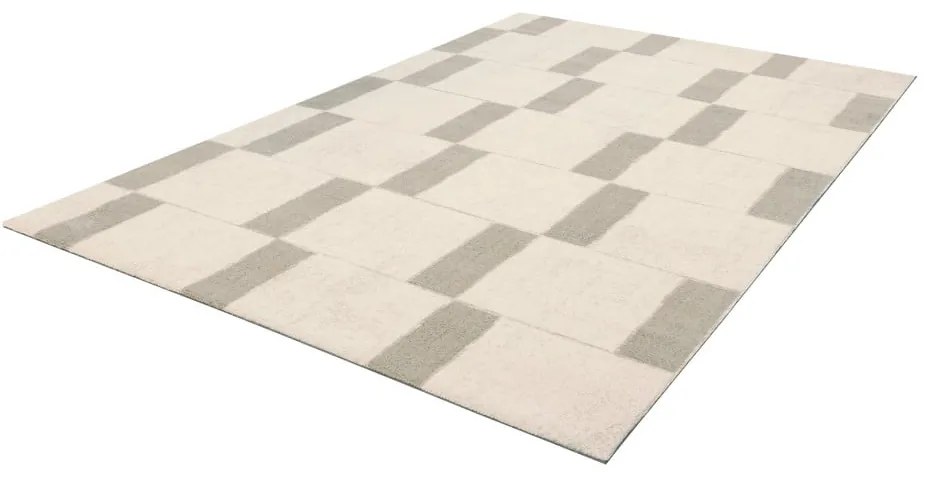 Tappeto beige in lana 133x190 cm Agnus Pavement – Agnella