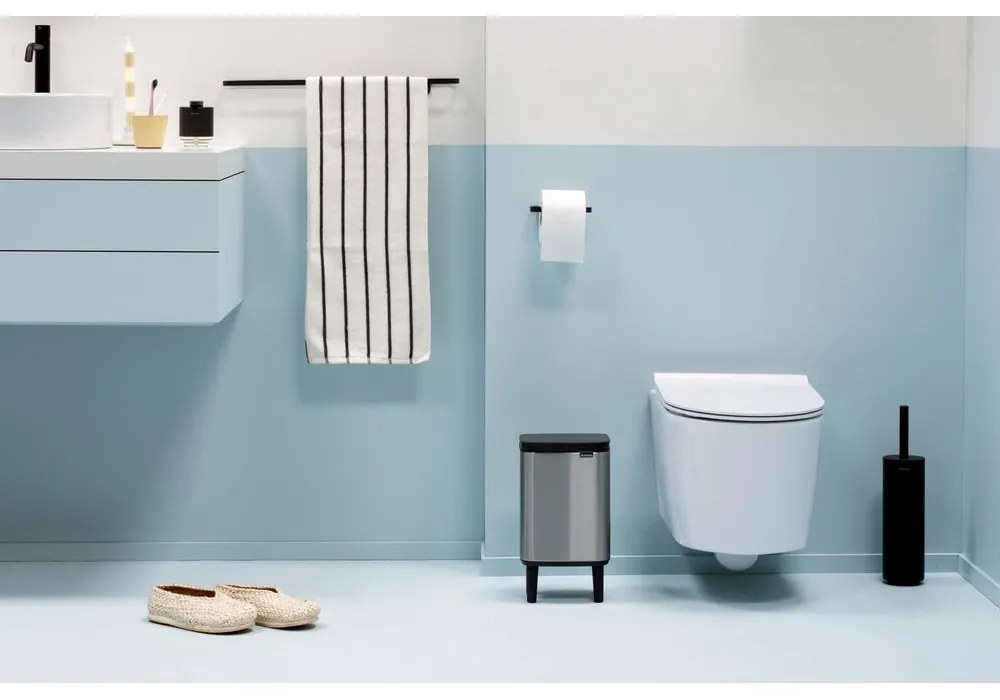 Cestino per la spazzatura color argento opaco in acciaio 4 l Bo Hi – Brabantia