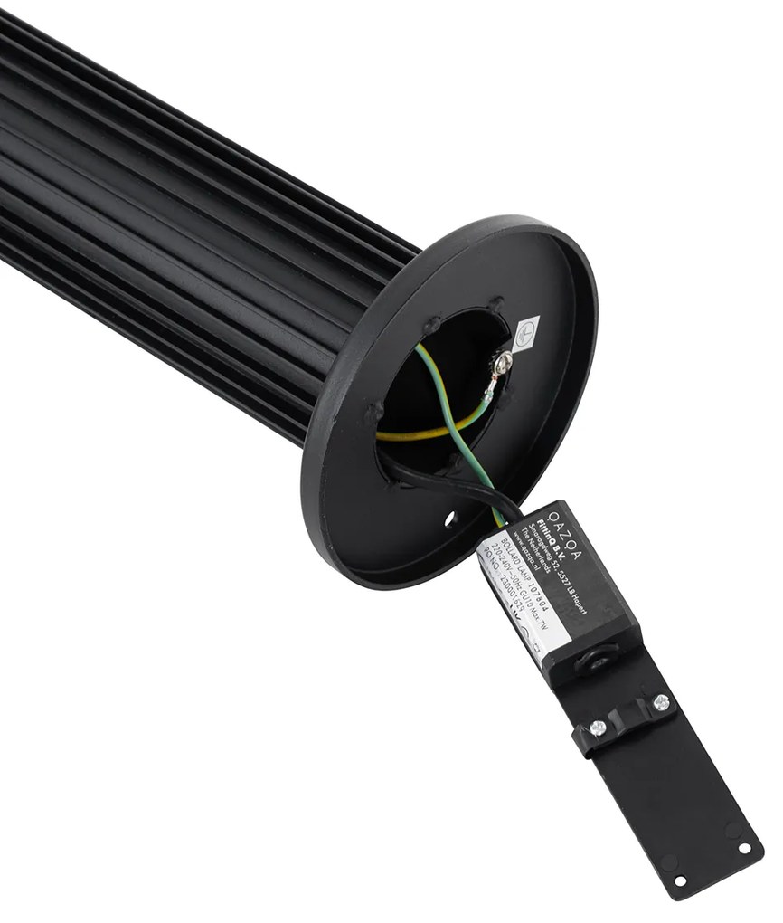 Lampada da esterno a paletto di design nera 80 cm IP44 - Boris