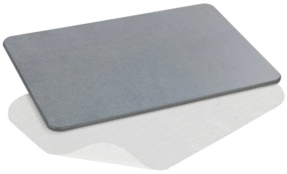 Tappetino da bagno grigio in terra di diatomee 39x60 cm Simi - Wenko