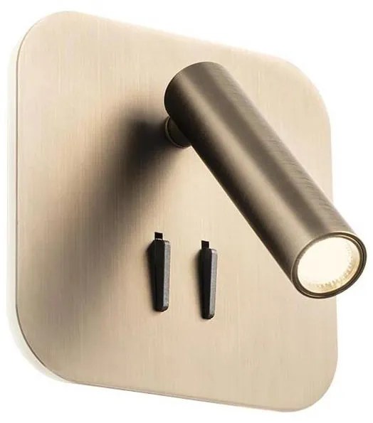 Redo 01-4473 - Lampada da parete LED QUDA LED/6W/230V+LED/3W CRI 90 USB bronzo