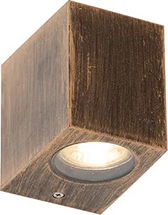 Lampada da parete vintage oro antico in plastica - Baleno