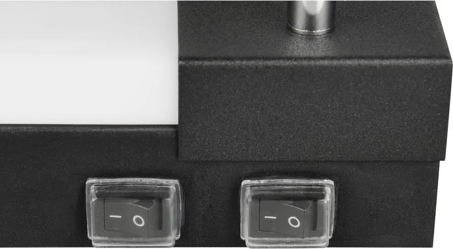 Lampada da parete LED nera opaca Enrico – Trio