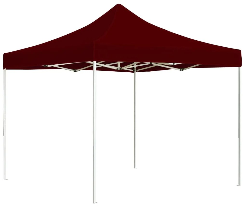 Gazebo Professionale Pieghevole Alluminio 2x2m Bordò /