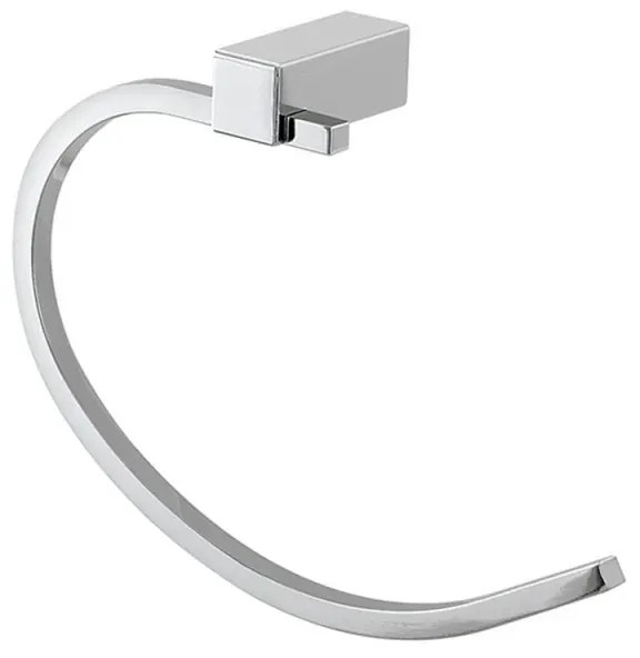 Porta asciugamani da parete ad anello in acciaio cromato Unica