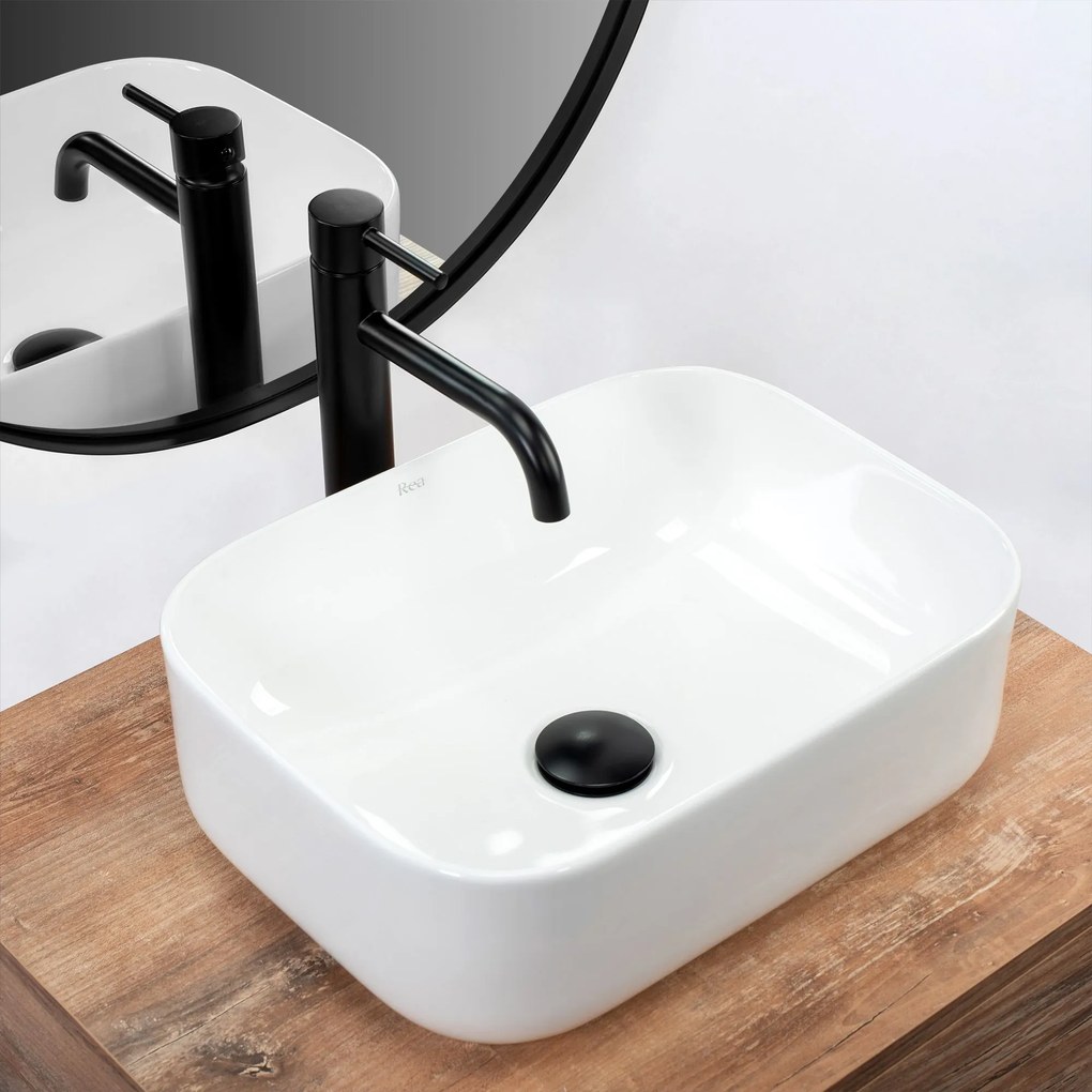 Lavabo da appoggio Rea Demi Mini White