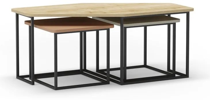 Set di 3 tavolini 60x111,5 cm Zoya - Marckeric