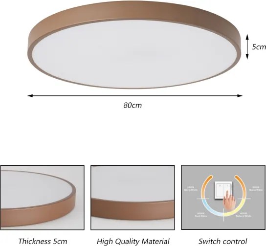 Brilagi - Plafoniera LED POOL LED/100W/230V 3000/4000/6000K 80 cm marrone