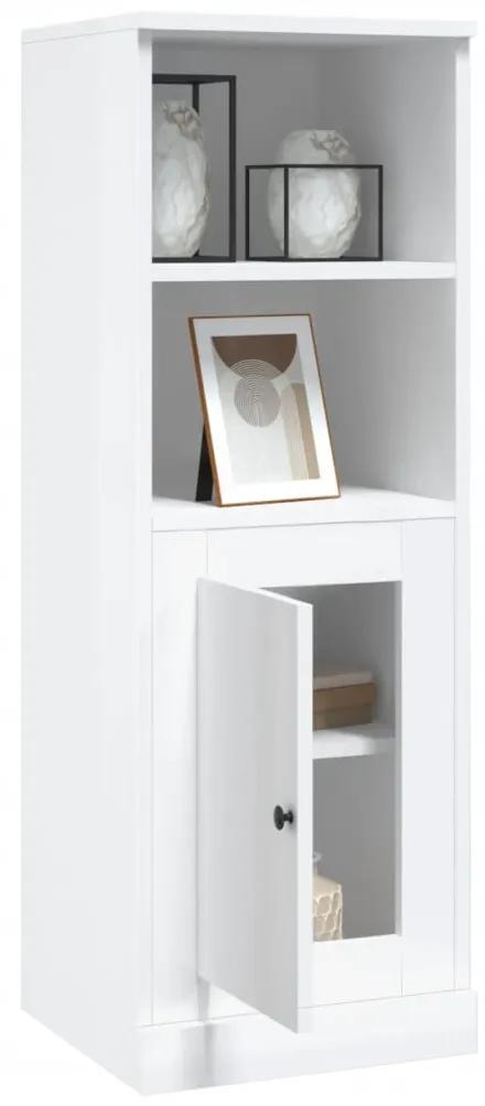 Credenza bianco lucido 36x35,5x103,5 cm in legno multistrato