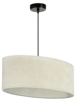 Duolla - Lampadario a sospensione con filo OVAL 1xE27/15W/230V grigio