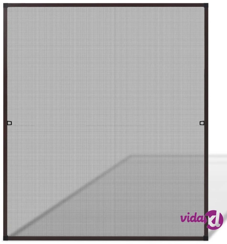 vidaXL Zanzariera marrone per finestre 130 x 150 cm