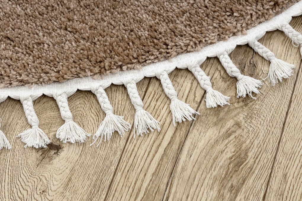 Tappeto BERBER 9000 cerchio beige Frange berbero marocchino shaggy