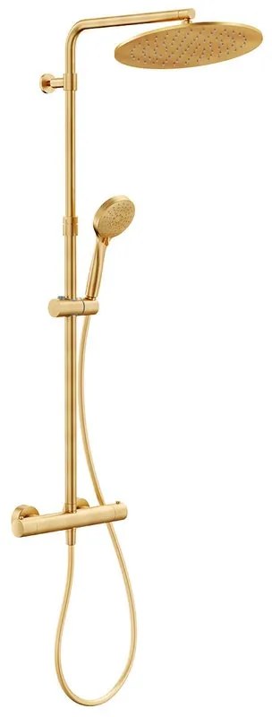 Colonna doccia con miscelatore Tayrona Termostatico Oro spazzolato