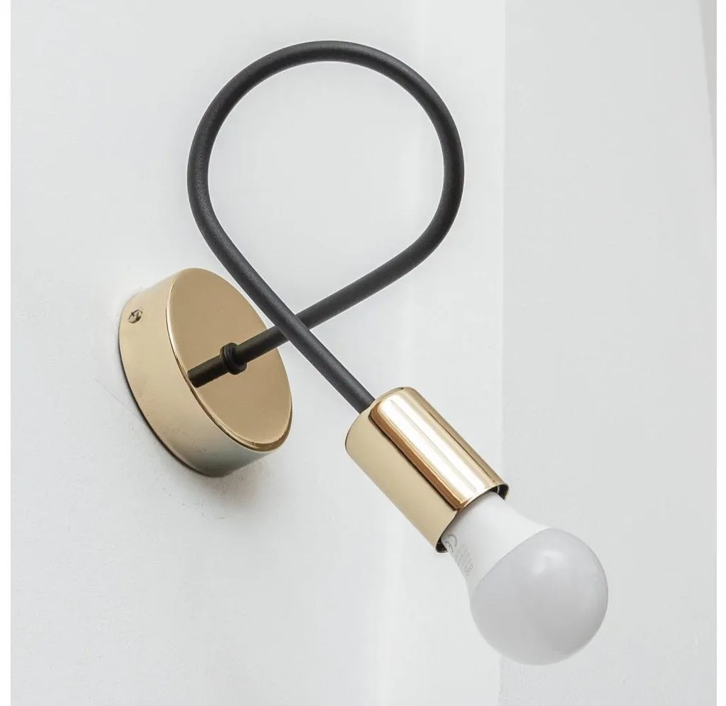 Lampada da parete OXFORD 1xE27/15W/230V oro/nero