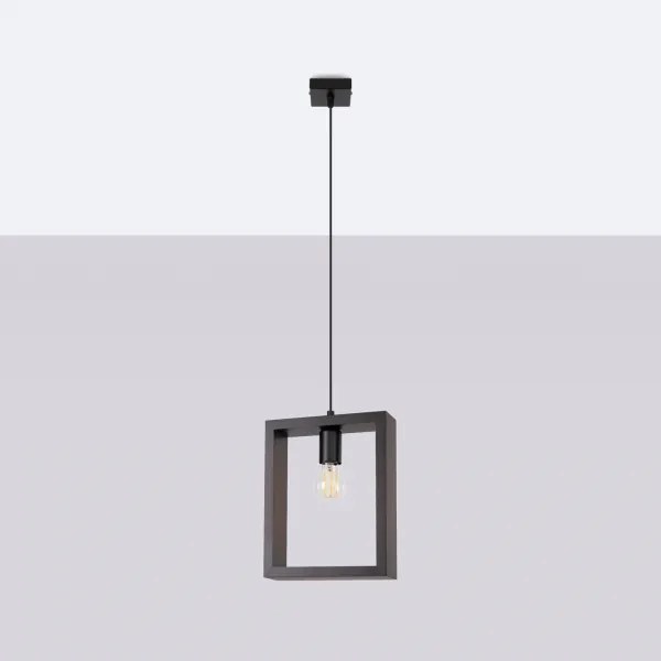 Sollux SL.1311 - Lampadario a sospensione con filo ARIES 1xE27/15W/230V faggio/wenge
